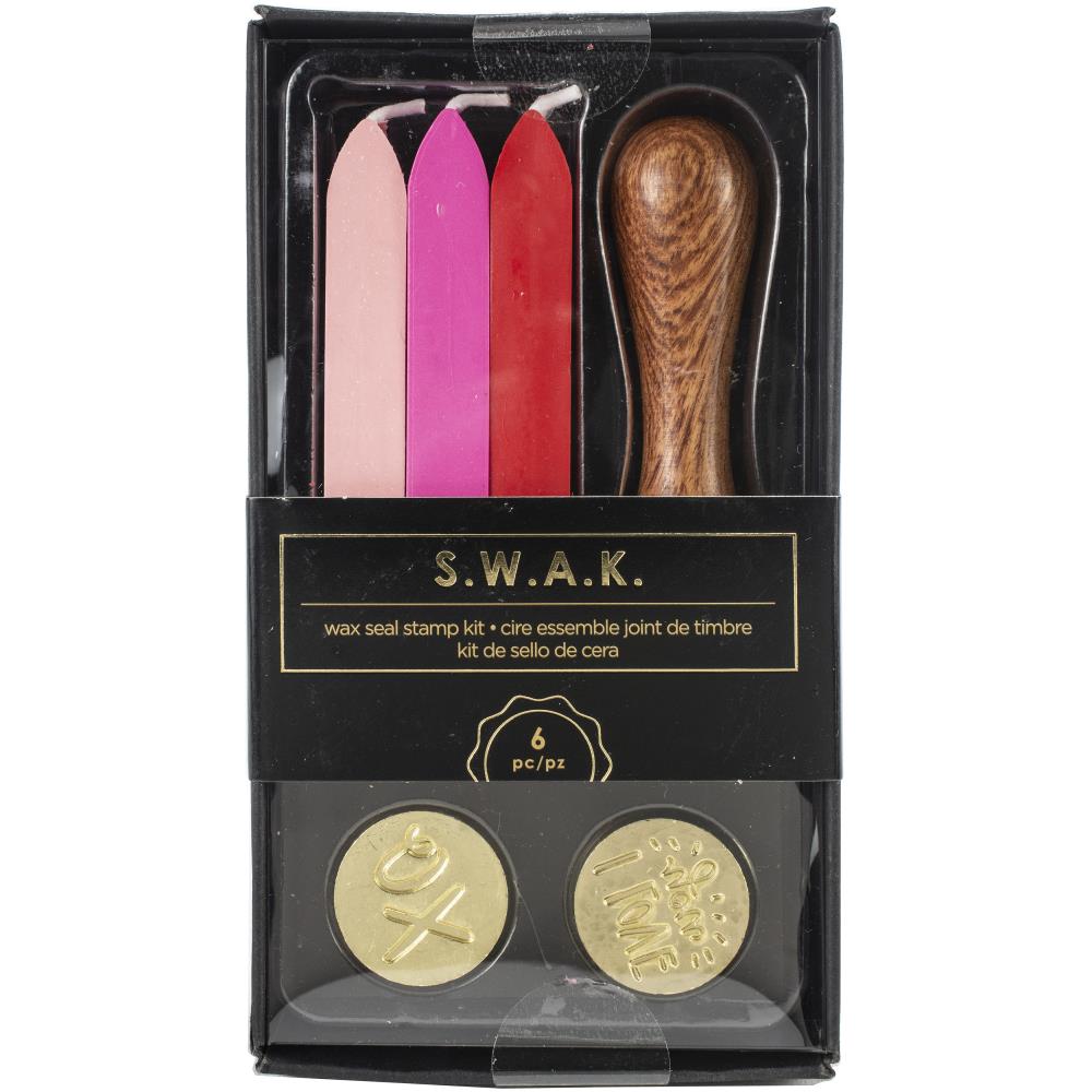 American Crafts S.W.A.K. Wax Seal Kit 6/Pkg - I Love You/XO