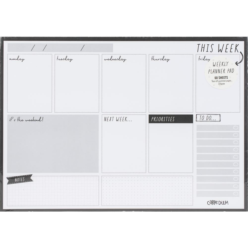 Carpe Diem Weekly Planner Pad A4 60/Pkg