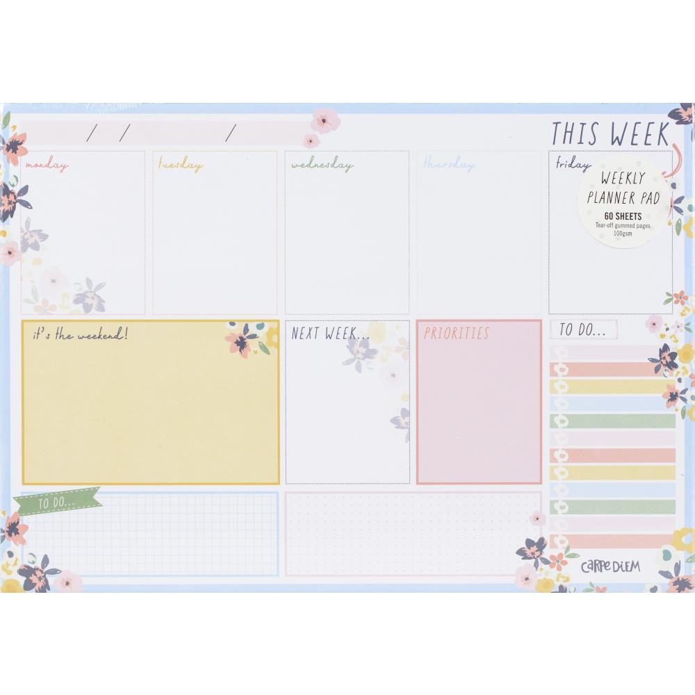 Carpe Diem Weekly Planner Pad A4 60/Pkg