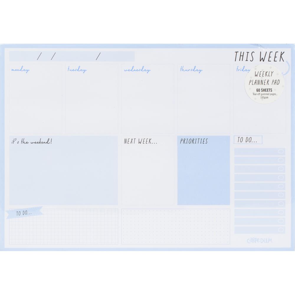 Carpe Diem Weekly Planner Pad A4 60/Pkg