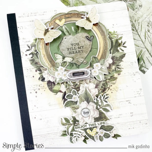 Simple Vintage Weathered Garden Layered Stickers 15/Pkg
