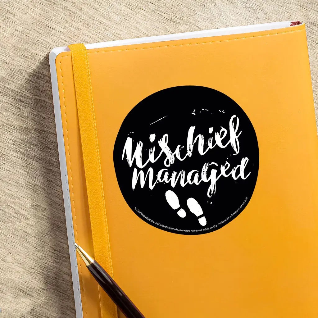 Mischief Managed Circle Vinyl Sticker