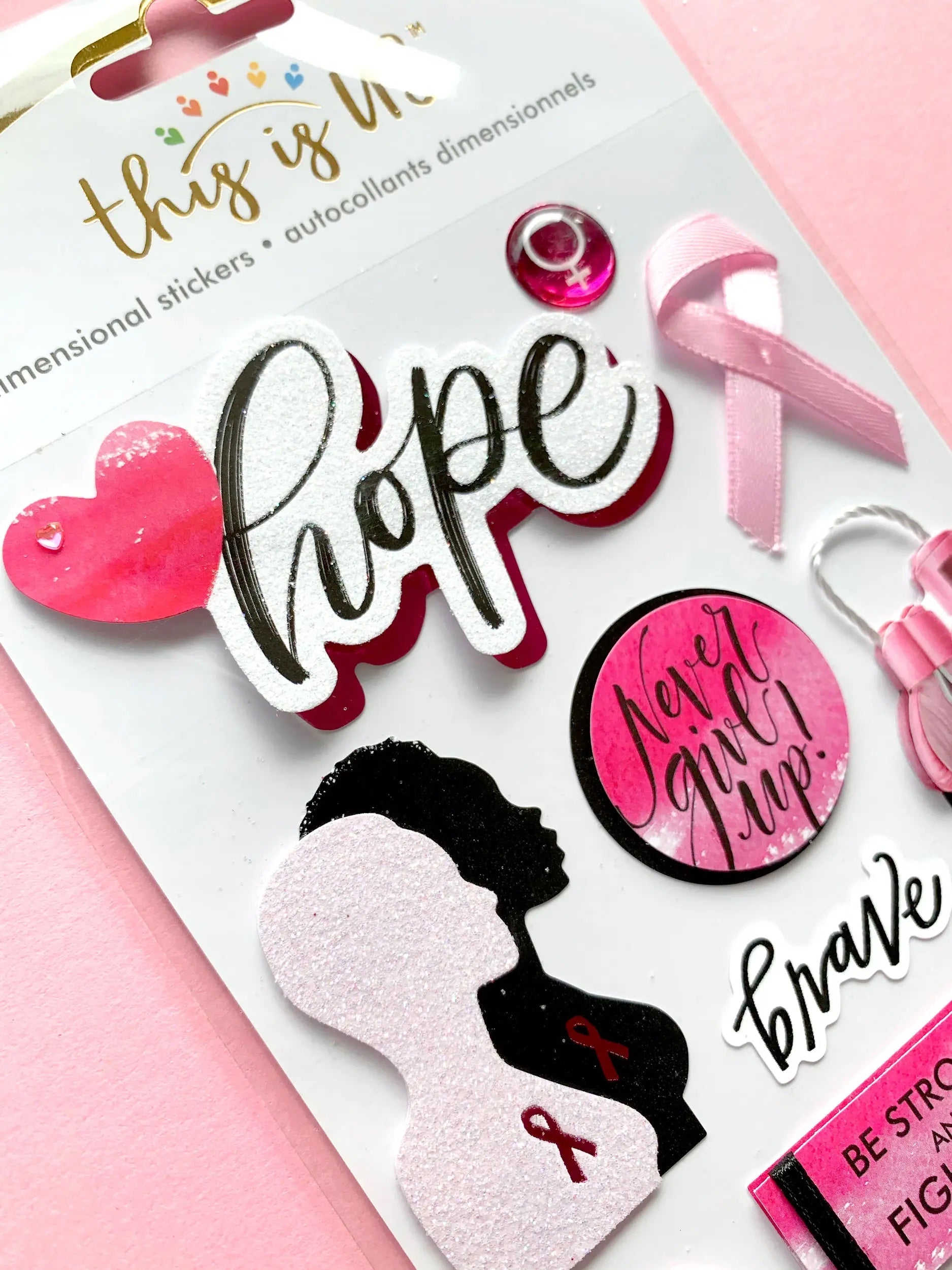 Breast Cancer Dimensional Sticker