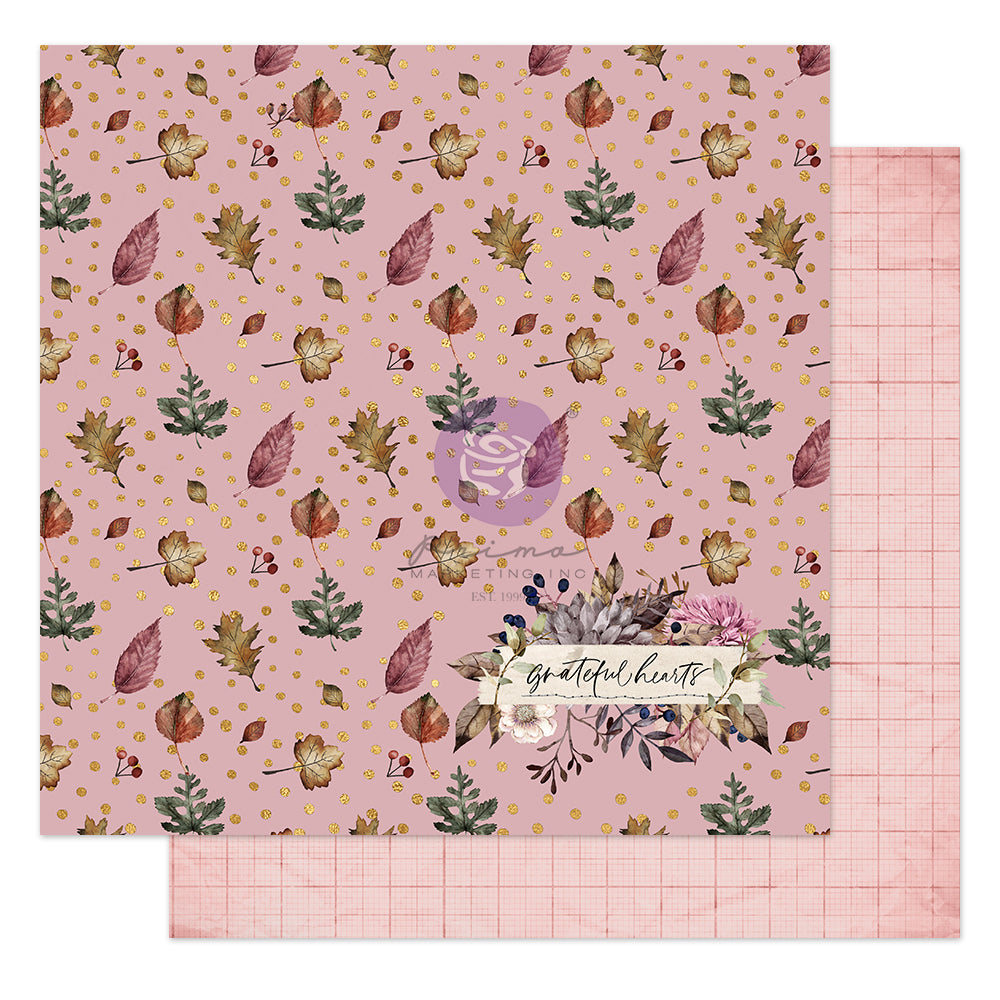 Hello Pink Autumn Collection 12×12 Sheet – Grateful Hearts