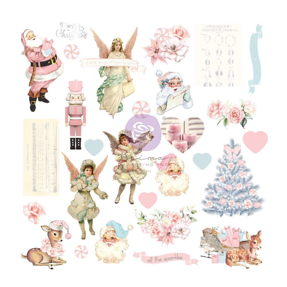 Christmas Sparkle Collection Ephemera – 28 Pcs W/ Foil Detail