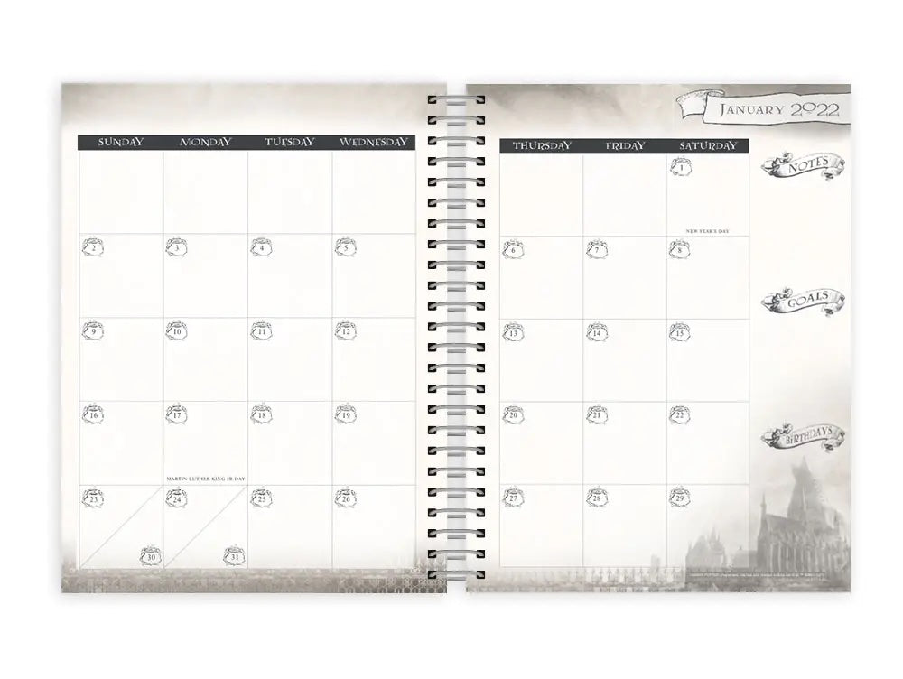 2022 Retro Marauder's Map - Purple 12 month dated planner