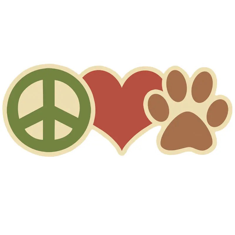 Peace Love Paw Vinyl Sticker