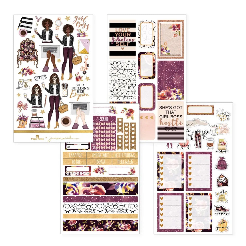 Girl Boss Weekly Sticker kit
