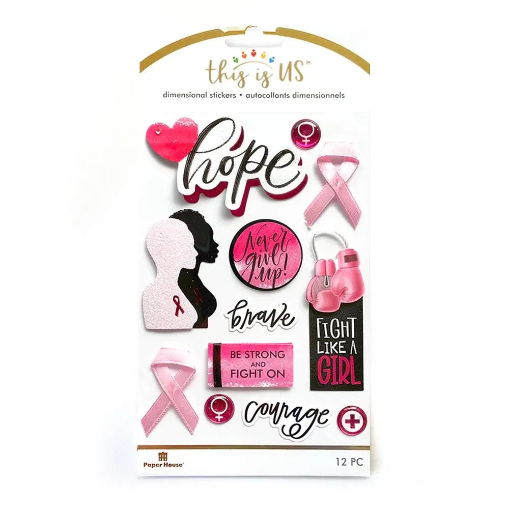 Breast Cancer Dimensional Sticker