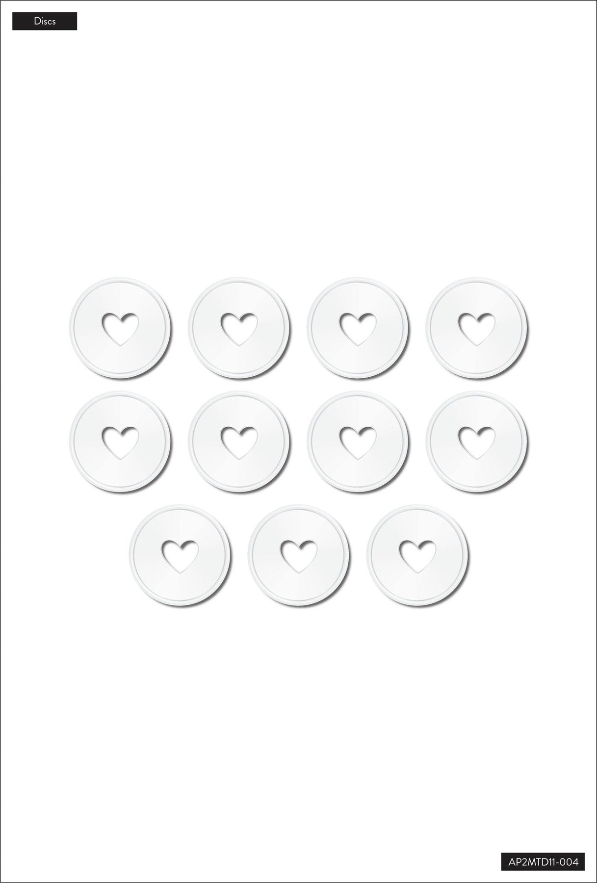 Medium Metal Discs - White