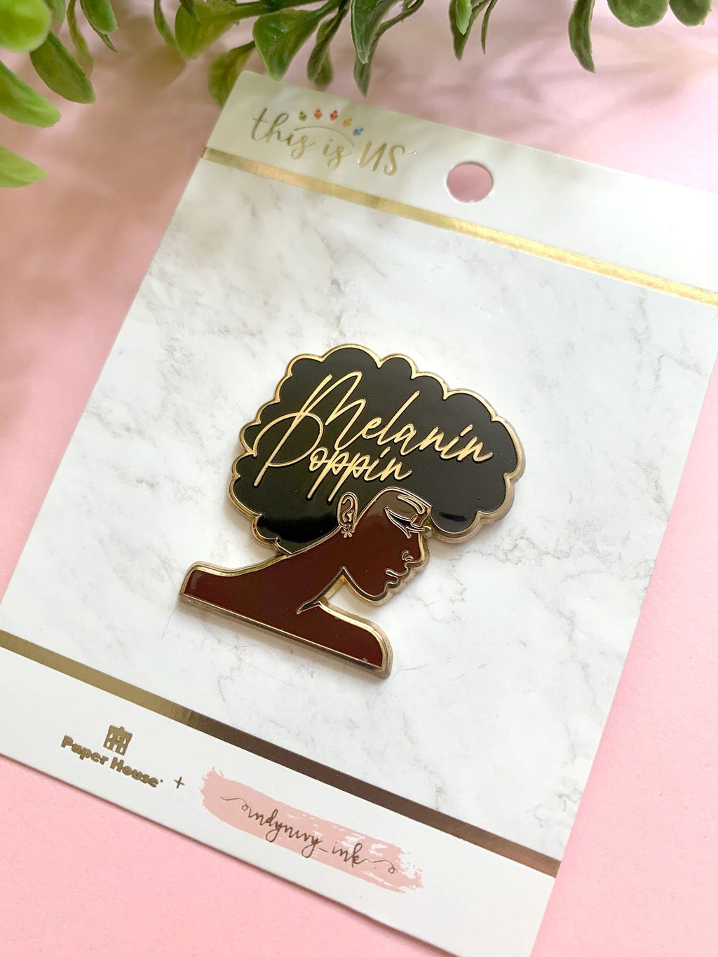 Melanin Poppin' Enamel Pin