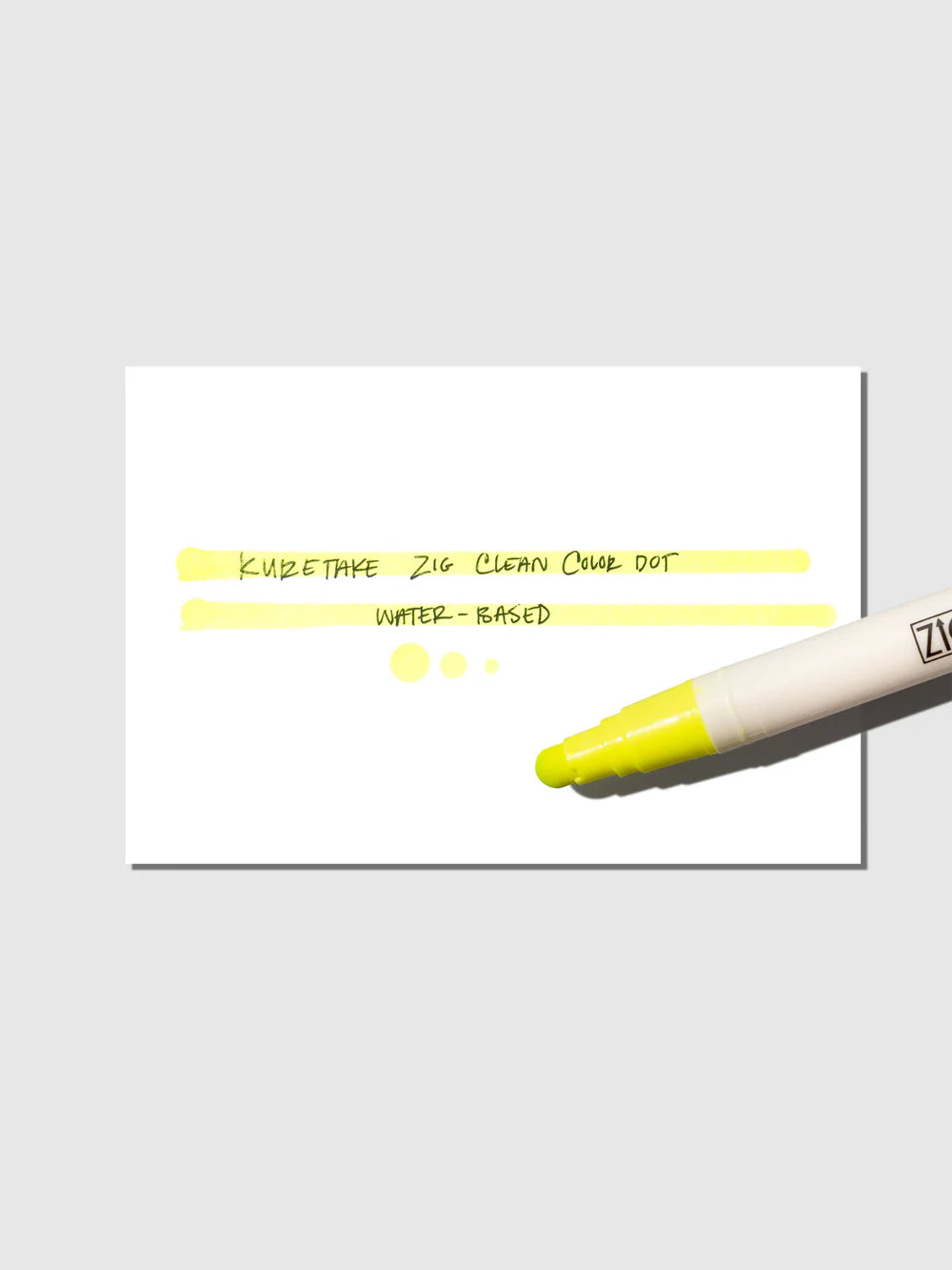 Kuretake Zig Clean Color Dot Marker - Fluorescent Yellow