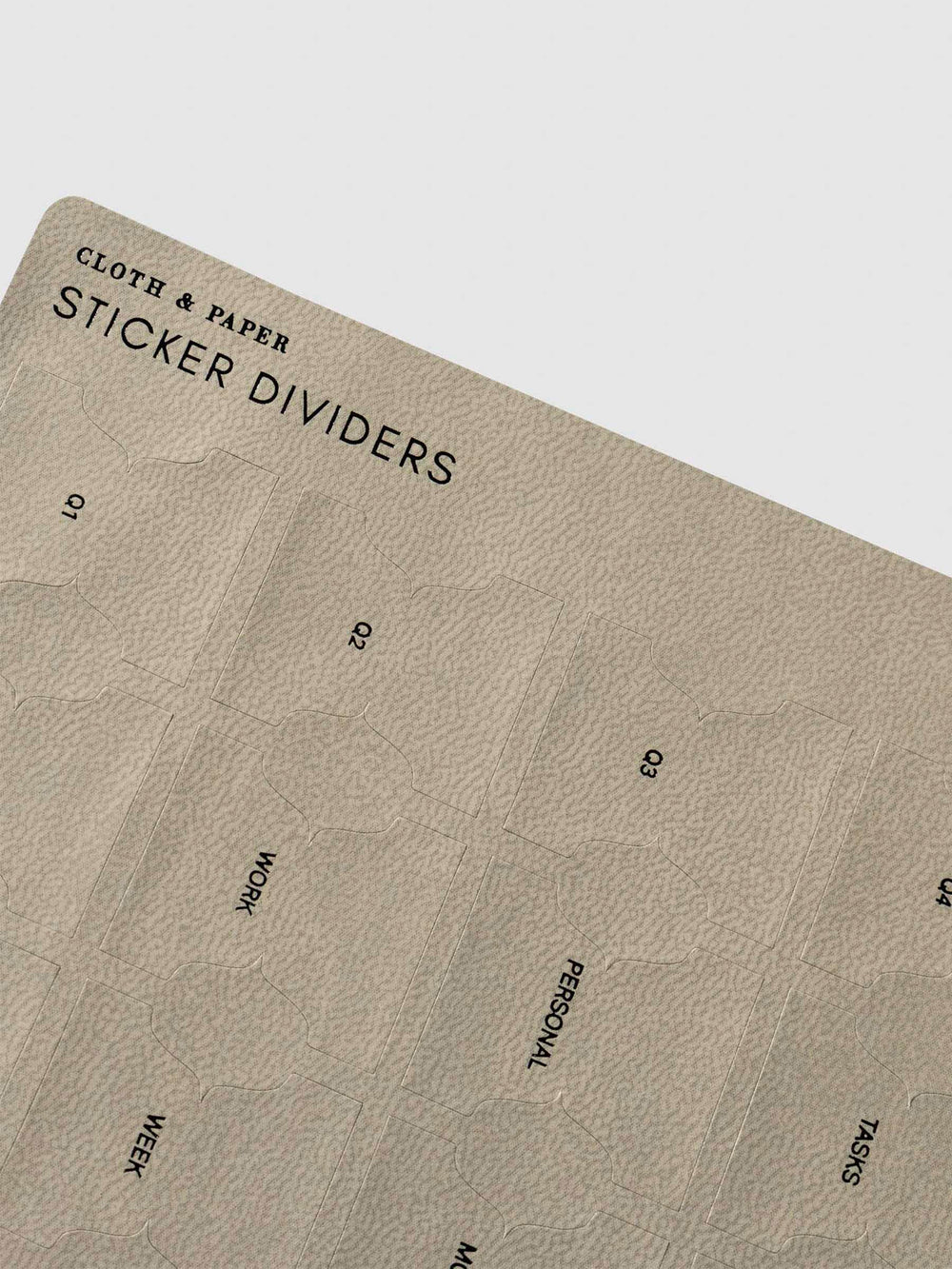 Leather Planner Sticker Dividers - Ristretto