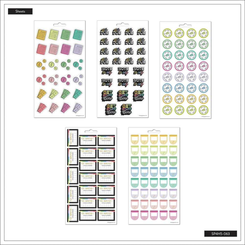 Bright Budget - 5 Sticker Sheets