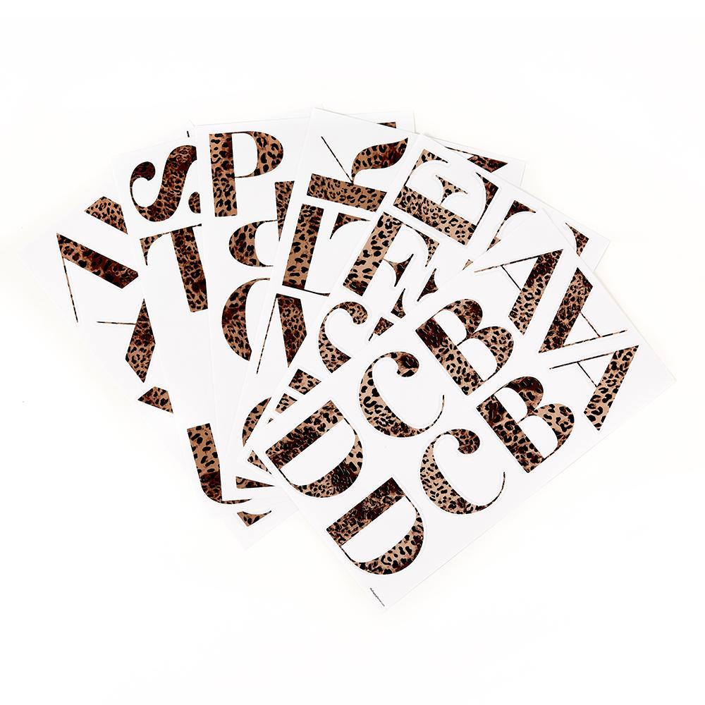Cheetah Alphabet Stickers