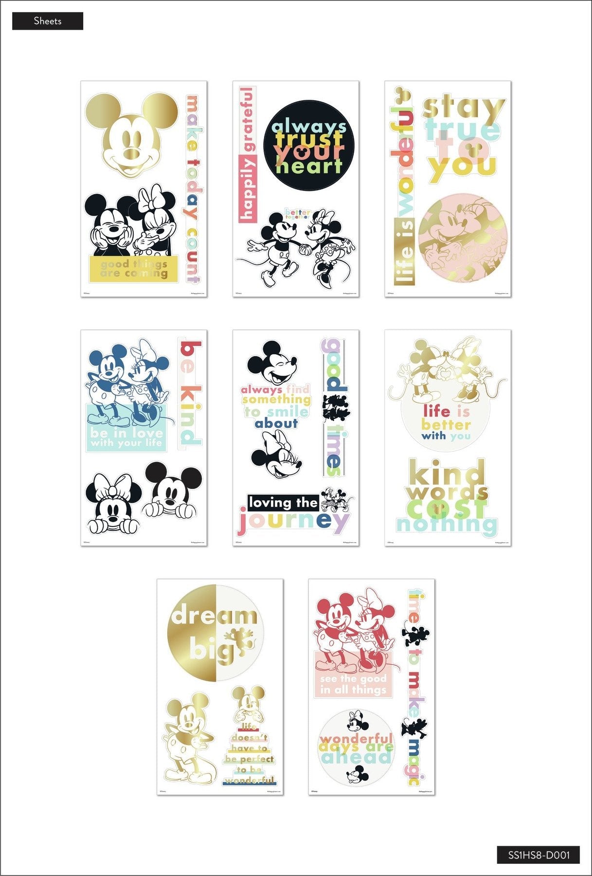 Disney © Mickey Mouse & Minnie Mouse Colorblock Large Icons Stickers