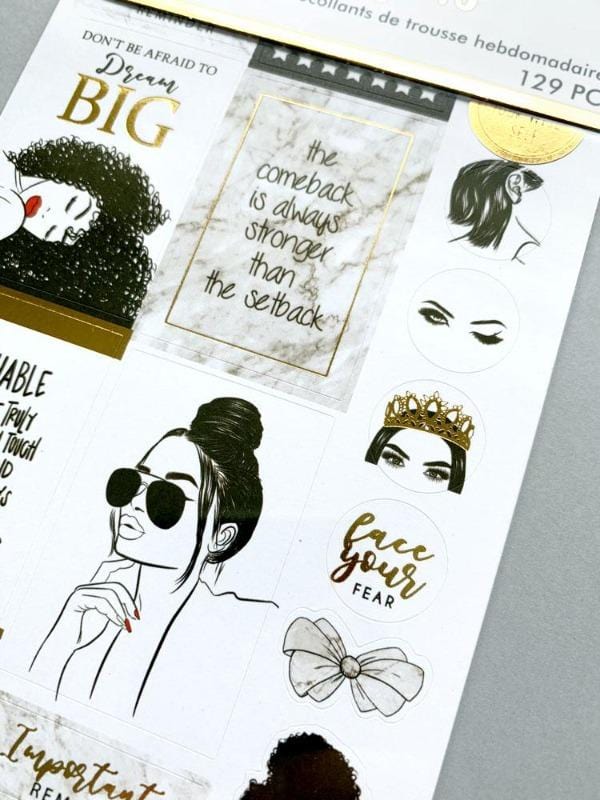 Glamorous Girls Weekly Sticker Kit