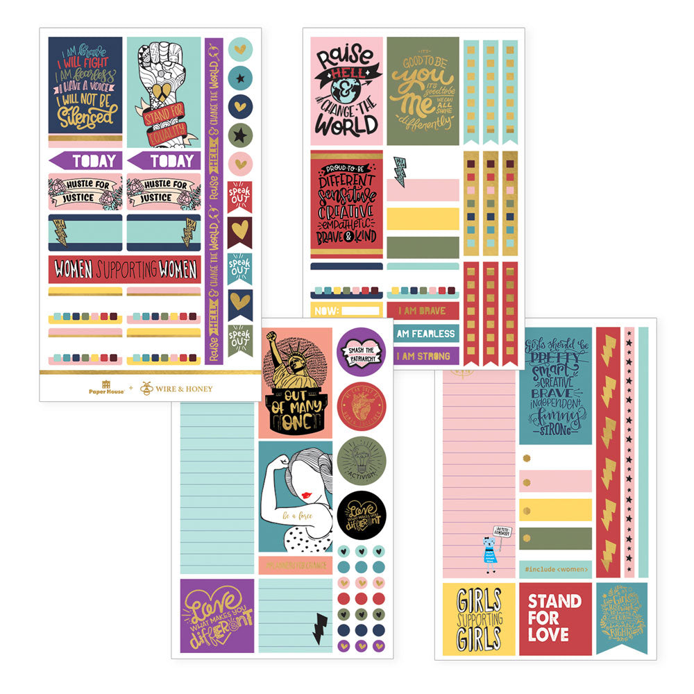Hustle For Justice Weekly Kit Planner Stickers