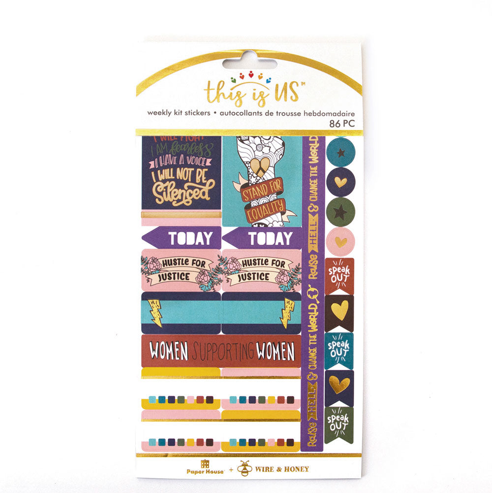 Hustle For Justice Weekly Kit Planner Stickers