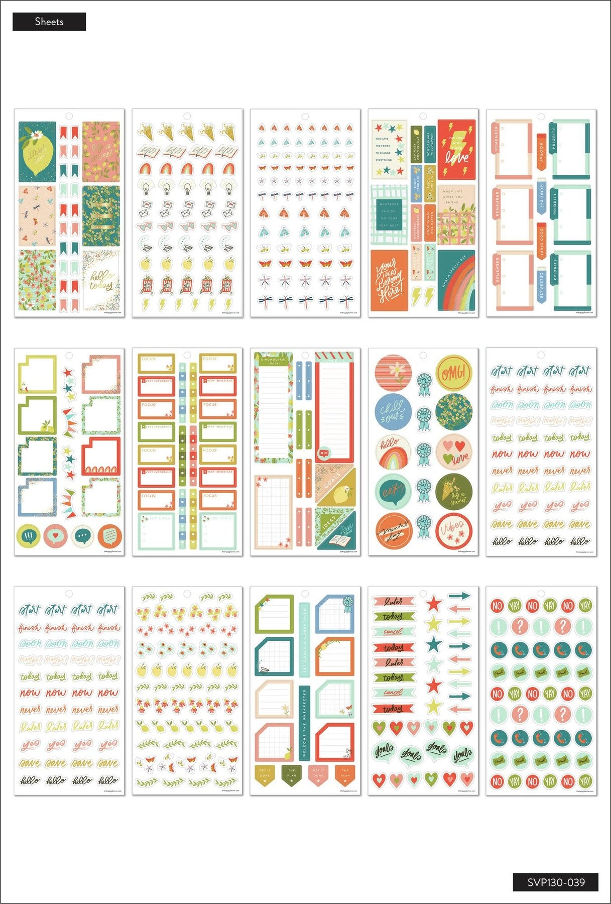 The Happy Planner x Marabou Design Value Pack Stickers - Life is Sweet