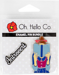 Oh, Hello Co. Oh Hello Enamel Pins 2/Pkg - Introvert Reading A Book