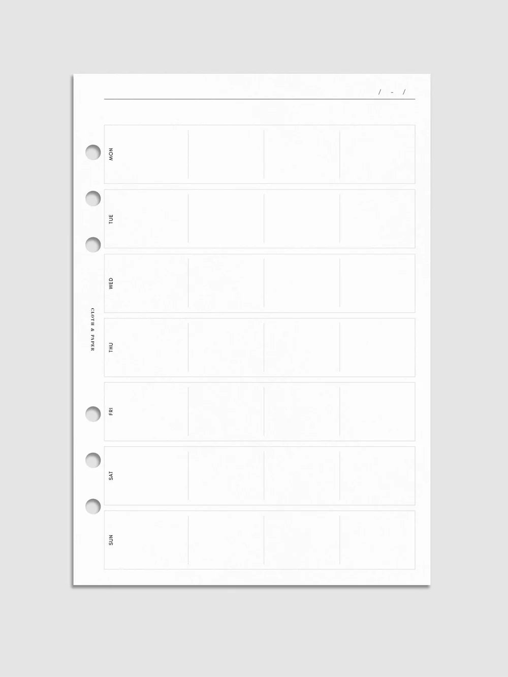 Weekly Block Planner Inserts - Personal