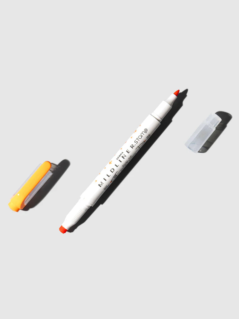 Zebra Mildliner Dual Tip Stamp Highlighter - Apricot | Arrow