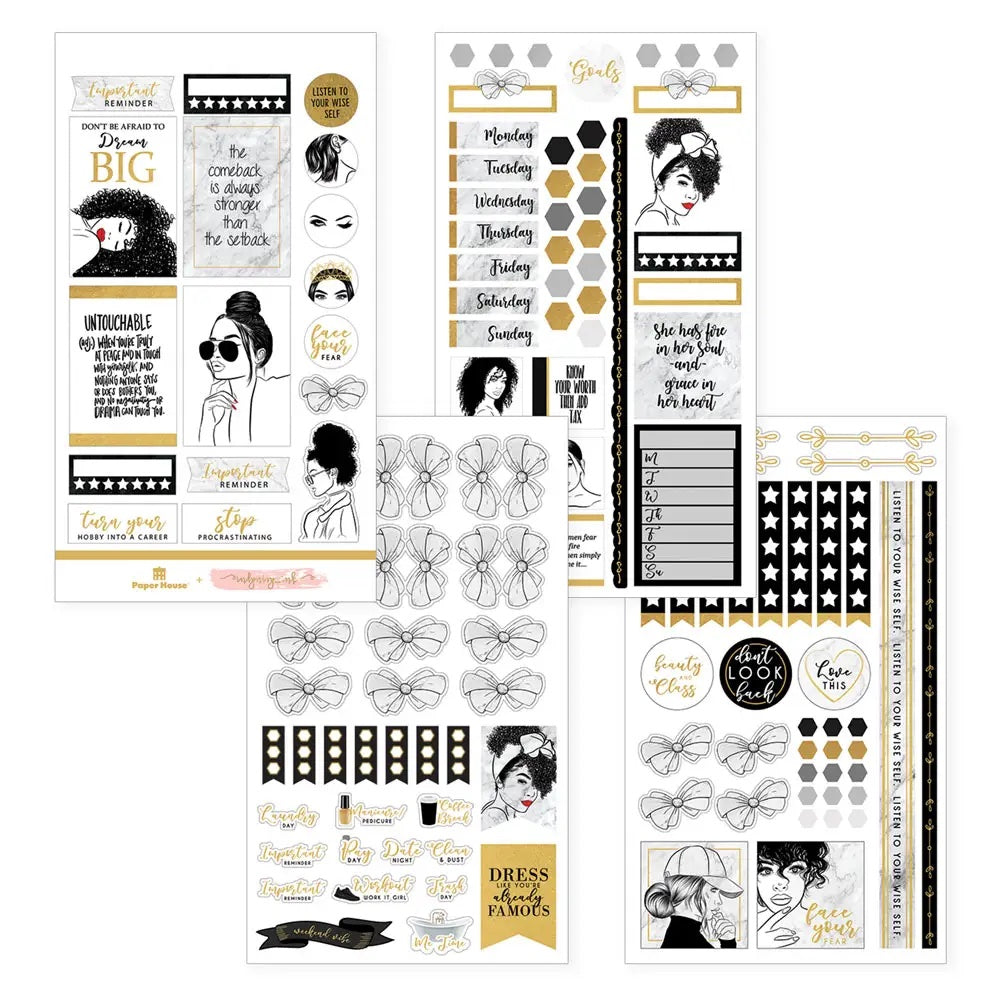 Glamorous Girls Weekly Sticker Kit
