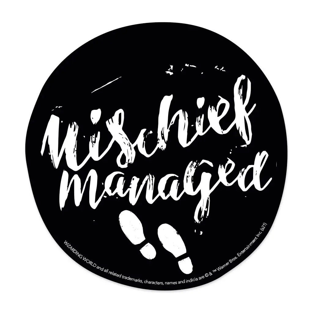 Mischief Managed Circle Vinyl Sticker