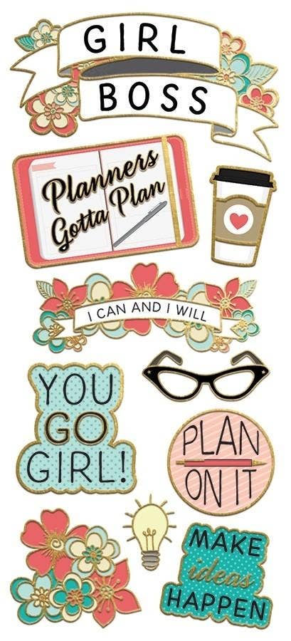 Girl Power Faux Enamel Sticker