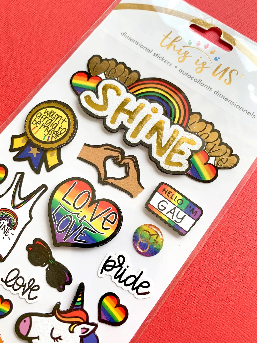 Let Love Shine Dimensional Sticker
