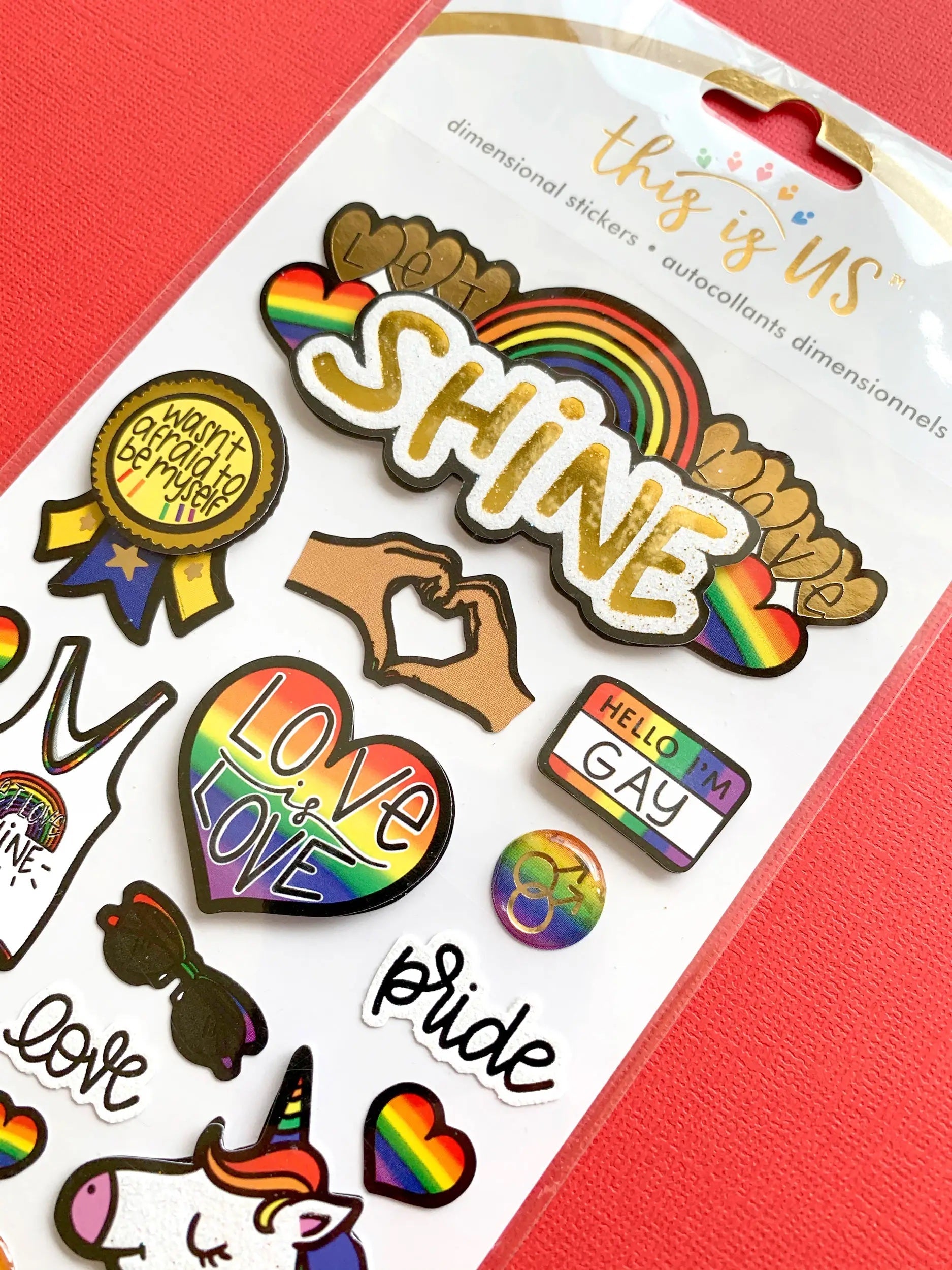 Let Love Shine Dimensional Sticker