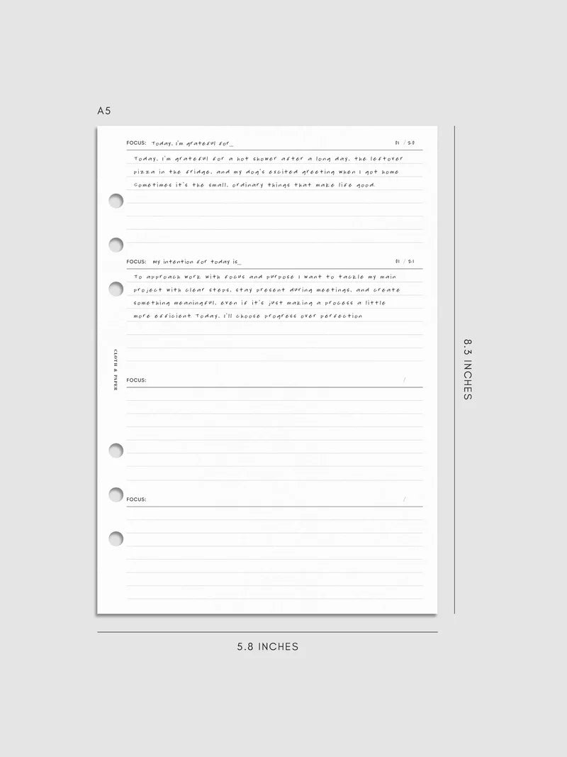 Everyday Journaling Inserts - A5