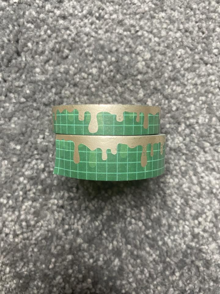 Grid Drip Washi - Assorted Colors 15/10mm Set of Two
