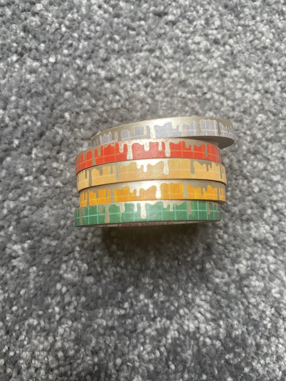 Grid Baby Drips Washi - Set of Five